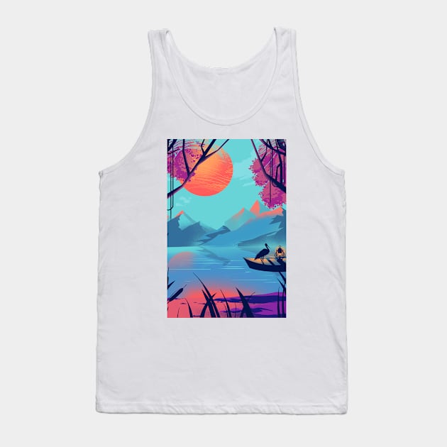 Autumn Fall Tank Top by Heymoonly